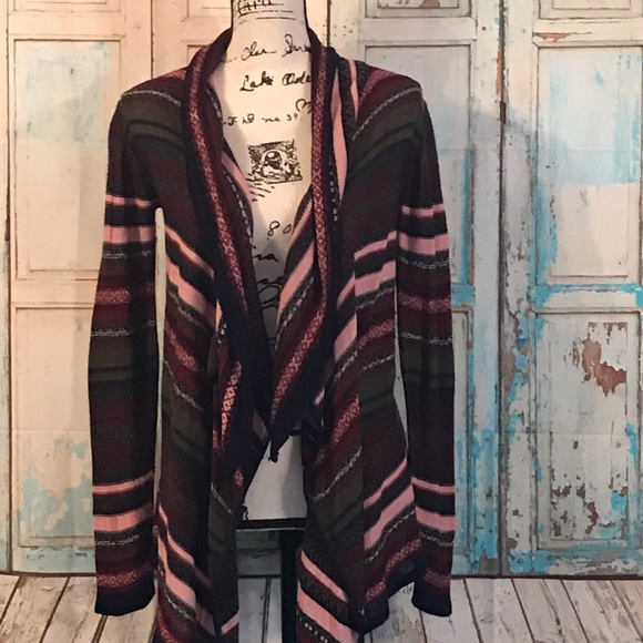 Say What? Sweaters - Say What? Striped Cardigan XSMALL